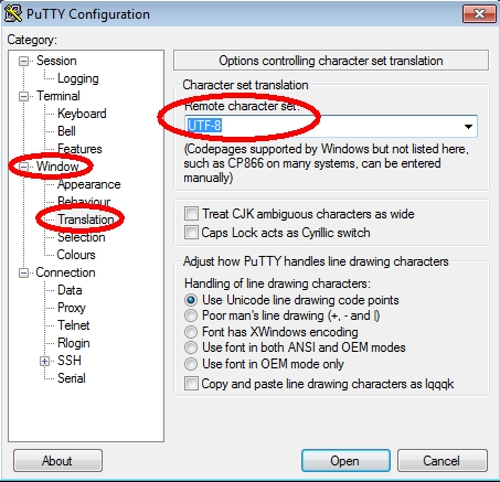 putty-ubuntu-polskie-znaki